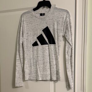 Adidas Heathered Gray Long Sleeve Tee